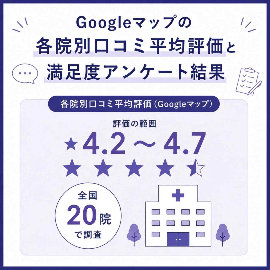 ディオクリニックのGoogleマップ口コミ評価